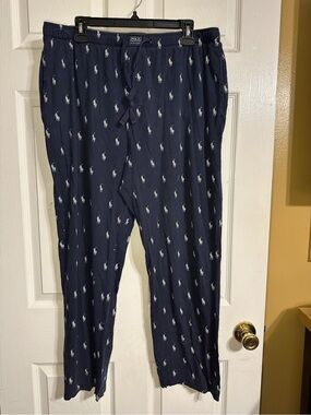 Polo by Ralph Lauren Navy Allover Pony Print Lounge Pants